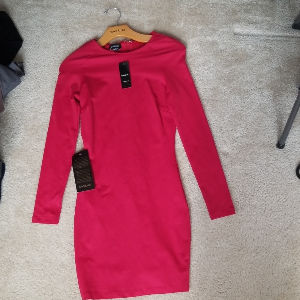 BEBE solid bodycon dress